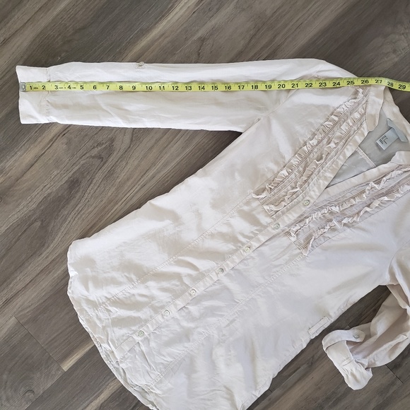 H&M Ruffle Collar Button Down Shirt - Picture 7 of 8
